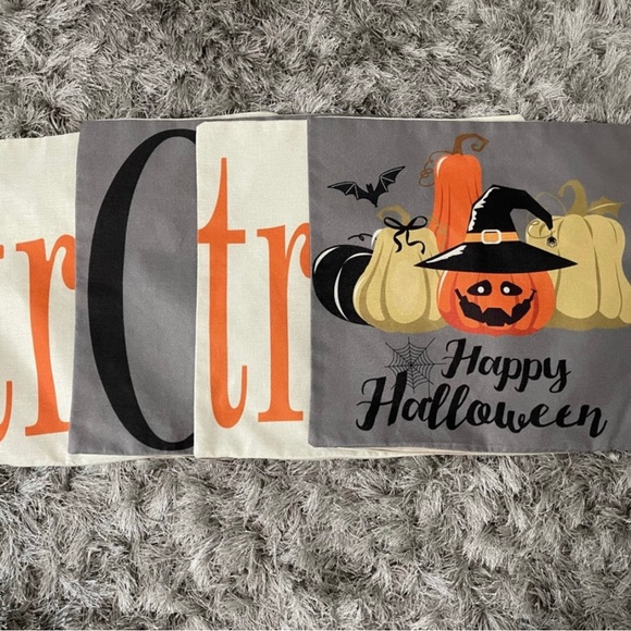 Halloween Pillow Covers 18X18 Set of 4 Trick or Treat Pillow Covers - Picture 13 of 13